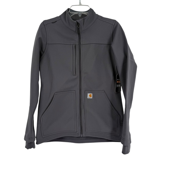 Carhartt Jacket Womens Size S Gray Rugged Flex Peak Bonded Fleece Scrub NWT - Picture 2 of 12
